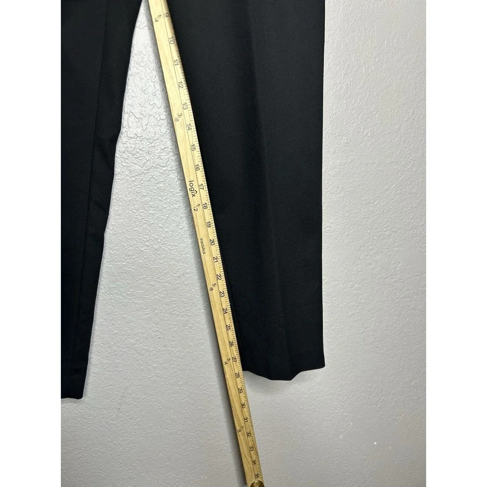 PEARL By Lela Rose Black Side Zip Cropped Office Career Pants Size 12